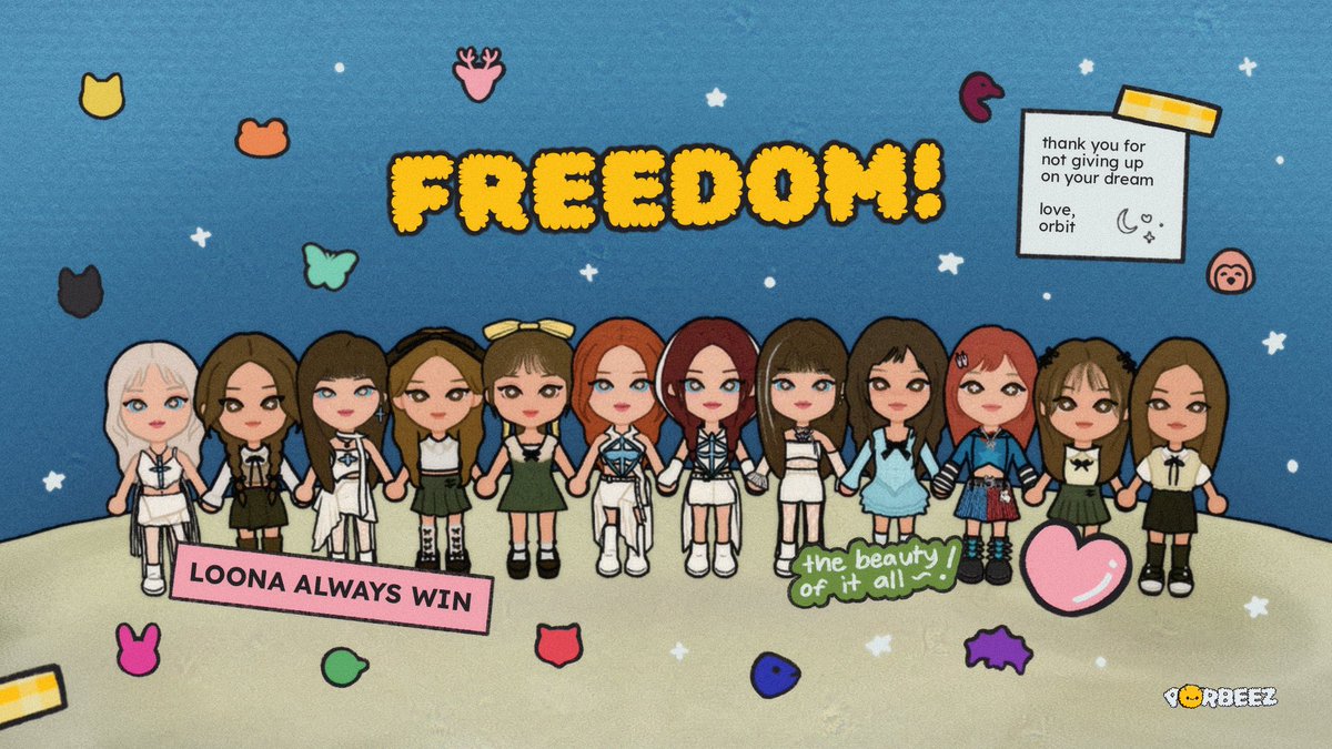 LOONA IS FREE!! another happy loona independence day 😭💛 #loonathefanart #loonafanart