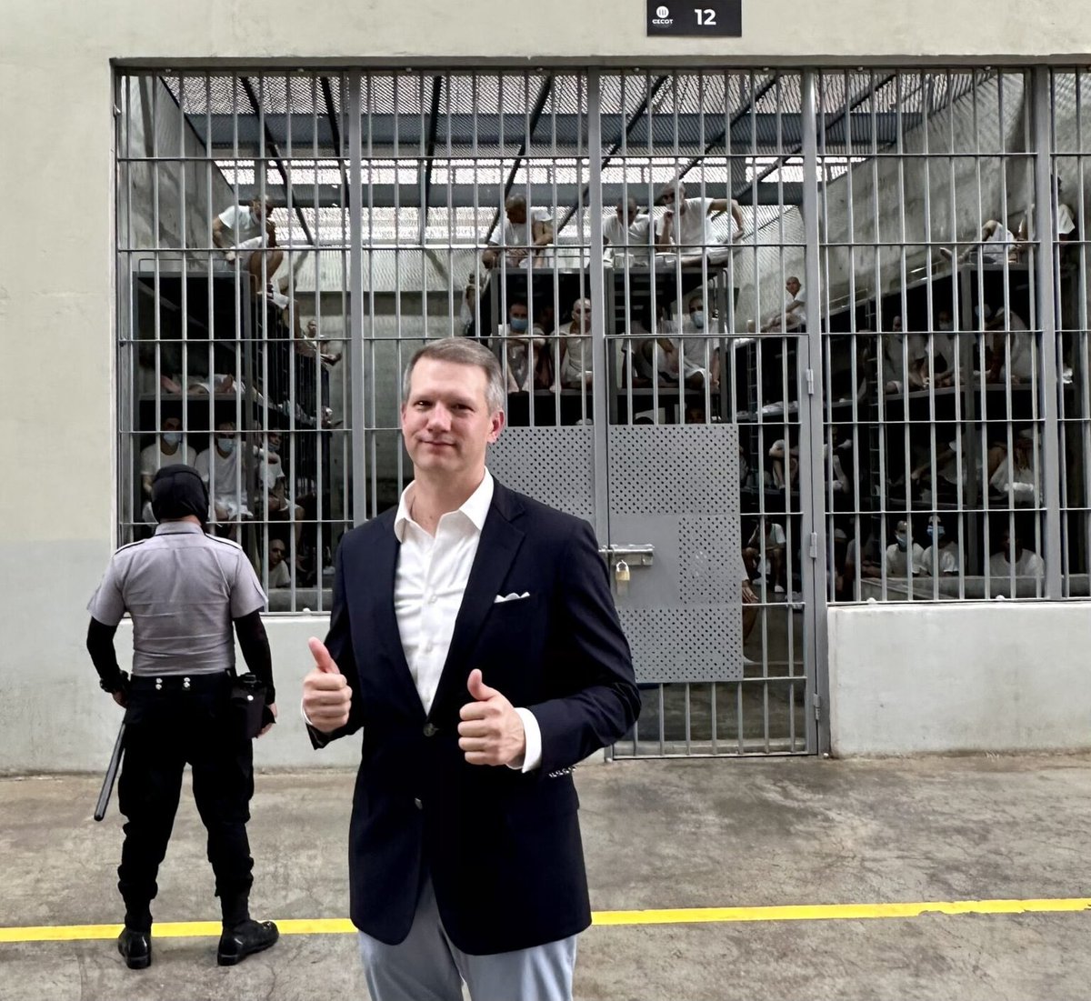 aintscarylarry's tweet image. trump says Senator Van Hollen “looked like a fool standing in El Salvador begging for attention from the Fake News Media.” Oh really? He did it to help an innocent man, unlike republicans like Gestapo Barbie and Rep. Riley Moore who did it to throw red meat to their racist base.