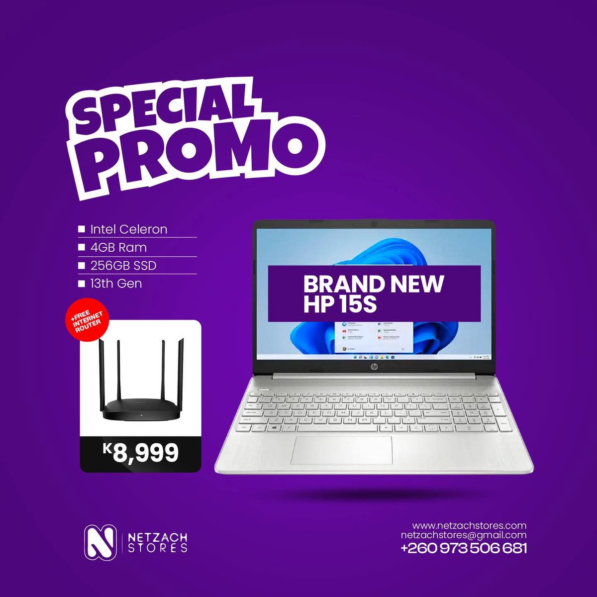 NetzachStores's tweet image. Upgrade Your Tech, Stay Connected! Buy a brand new laptop at Netzach Stores and get a FREE router—power up your productivity and enjoy seamless internet at no extra cost!

#easter  #easterpromotion  #easterweekend  #promotion  #netzachstores  #feelthedifference  #websites  #hp