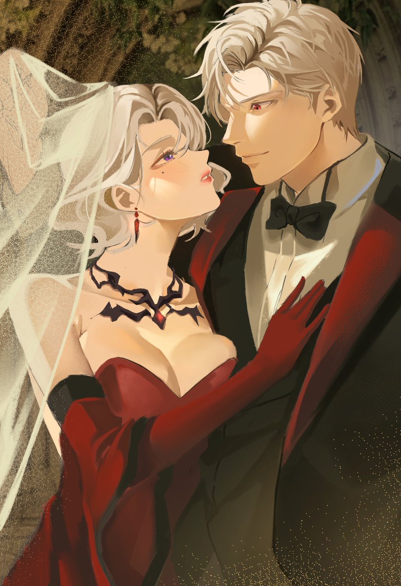 Hihihi mao &amp; sylus nikah 🥺🫰 
Art by <a href="/Anarahita_/">Hita</a>

#戀與深空  #秦徹  #LoveandDeepspace  #Sylus