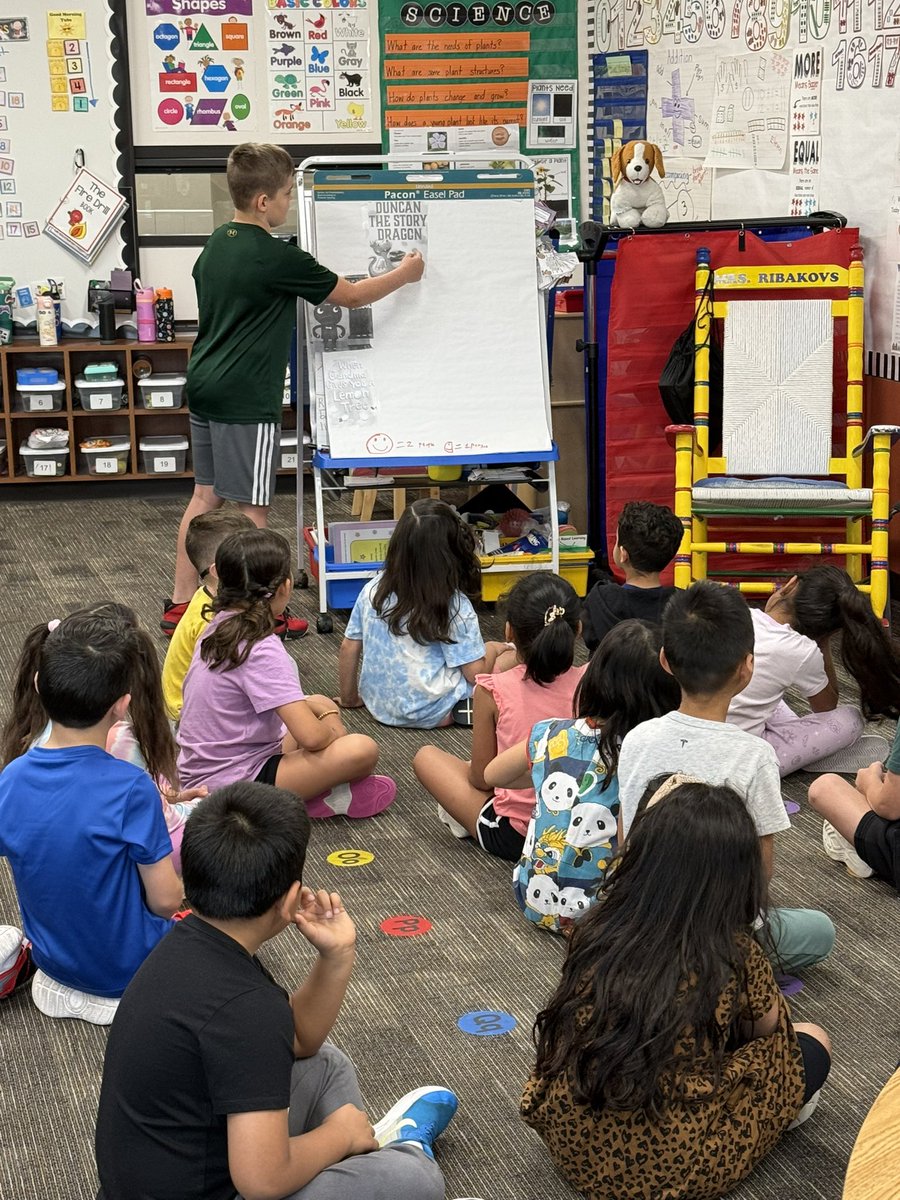 MJEjags's tweet photo. Our sweet Jag’s kindness shone through as he redeemed his SPOT tickets to read to his brother’s @MJEKinder class. He engaged them in a book voting activity that made his brother’s bday even more memorable. Mrs. Ribakovs’ class has such a blast! #MayDellsGift https://t.co/F8XysljSOB