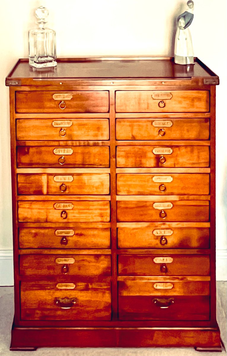 CatoCrane's tweet image. Rare Opportunity to Acquire a #French #Watch or #Clockmaker’s Walnut Cabinet of 16 Individually Labelled Drawers in Fine Condition - Pre-#Auction Offers in the Region of £1,500 plus Buyers Premium Will be Submitted to the Vendor @shrewsmorris @thesaleroom @heswallmagazine #Clocks