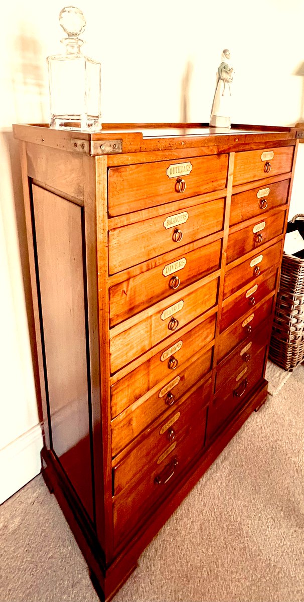 CatoCrane's tweet image. Rare Opportunity to Acquire a #French #Watch or #Clockmaker’s Walnut Cabinet of 16 Individually Labelled Drawers in Fine Condition - Pre-#Auction Offers in the Region of £1,500 plus Buyers Premium Will be Submitted to the Vendor @shrewsmorris @thesaleroom @heswallmagazine #Clocks