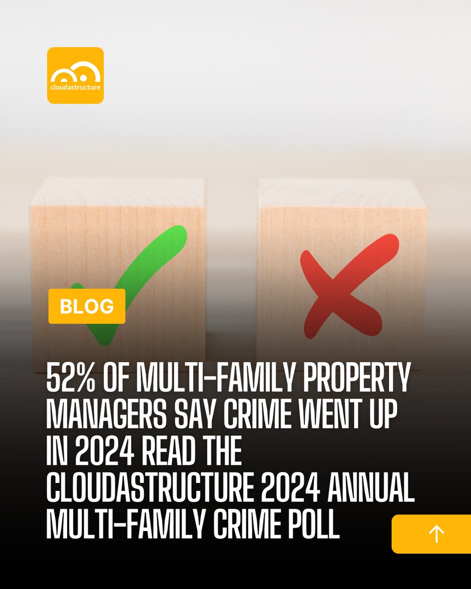 cloudastructure's tweet photo. 🚨 52% of multifamily property managers say crime rose in 2024. Read full report here: https://t.co/NDfmbP9ydp

#MultifamilySecurity #CrimePrevention #Multifamily #PropertyManagement #PropTech #SecuritySolution #MobileVideoMonitoring #RemoteVideoMonitoring #RemoteVideoSurveillance  #SecurityInsight #SecurityStrategy