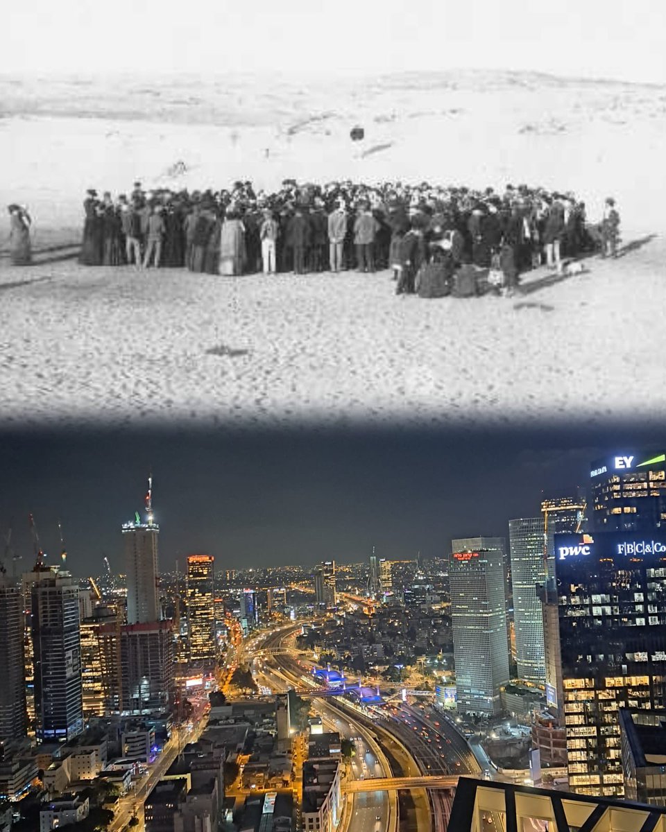 IsraelinSpanish's tweet photo. Hace apenas 116 años esta ciudad fue fundada sobre dunas de arena por 66 familias.

Donde no había nada, con perseverancia, fe y creatividad, la transformaron en una ciudad vibrante que es ejemplo de innovación para el mundo entero y cuna de algunos 

¡Feliz 116 años Tel Aviv! https://t.co/fhbCDNcGH5
