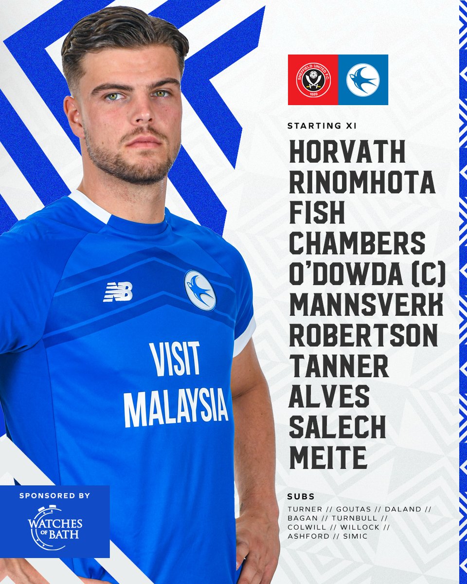 🔢

Here's how the #Bluebirds line up for this 5:30pm kick-off! 💙

#CityAsOne