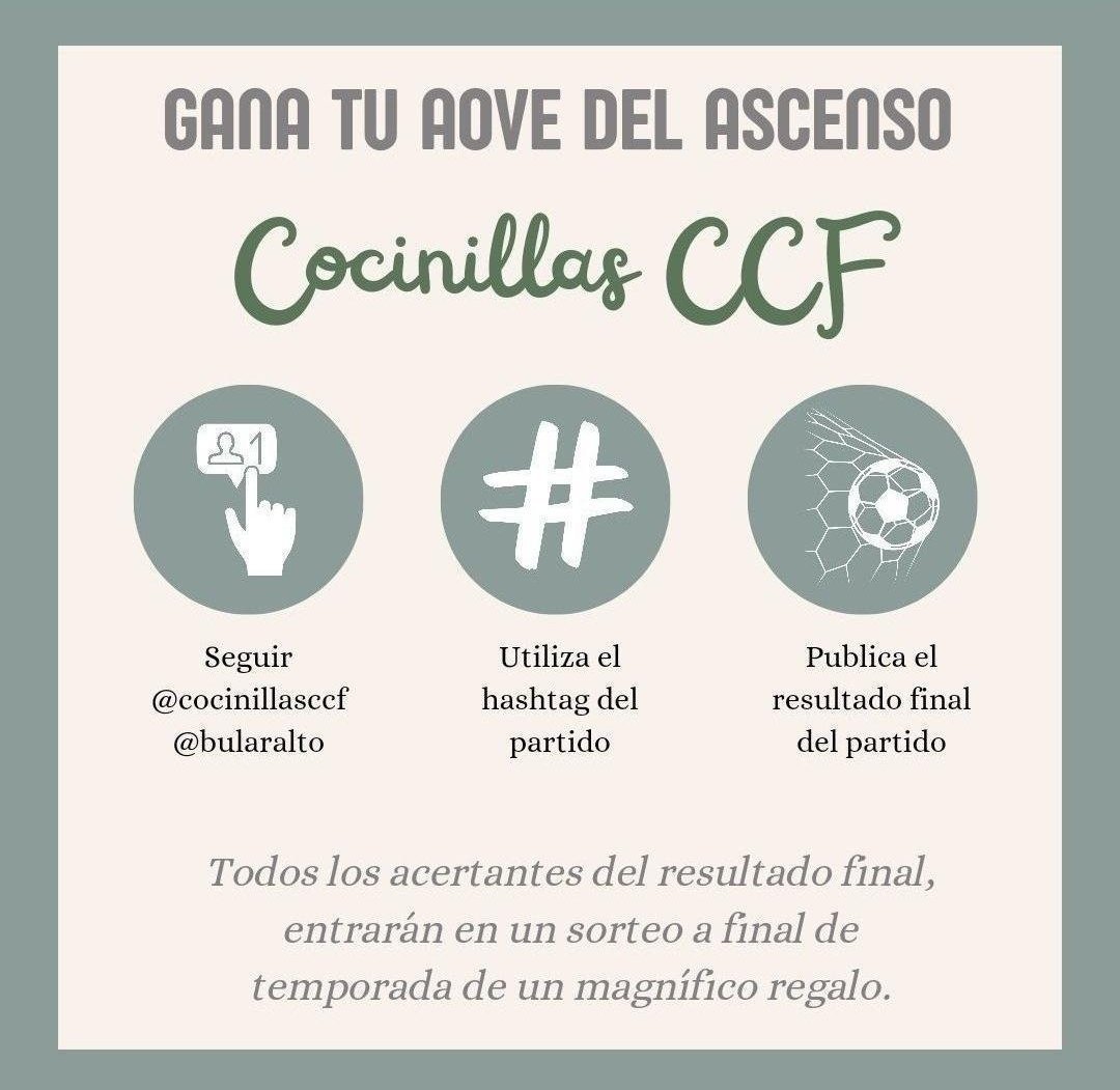 Cocinillasccf (@cocinillasccf) on Twitter photo PORRAAA!
Participa y entra en el sorteo de una botella AOVE de <a href="/BularAlto/">Finca Bular Alto</a>. Y entre todos los acertantes se sorteará a final de liga un premio del que informaremos. Lee las indicaciones y cita o menciona este tuit con: #PorraCocinillasCCF
#CórdobaRealOviedo PORRAAA!
Participa y entra en el sorteo de una botella AOVE de <a href="/BularAlto/">Finca Bular Alto</a>. Y entre todos los acertantes se sorteará a final de liga un premio del que informaremos. Lee las indicaciones y cita o menciona este tuit con: #PorraCocinillasCCF
#CórdobaRealOviedo