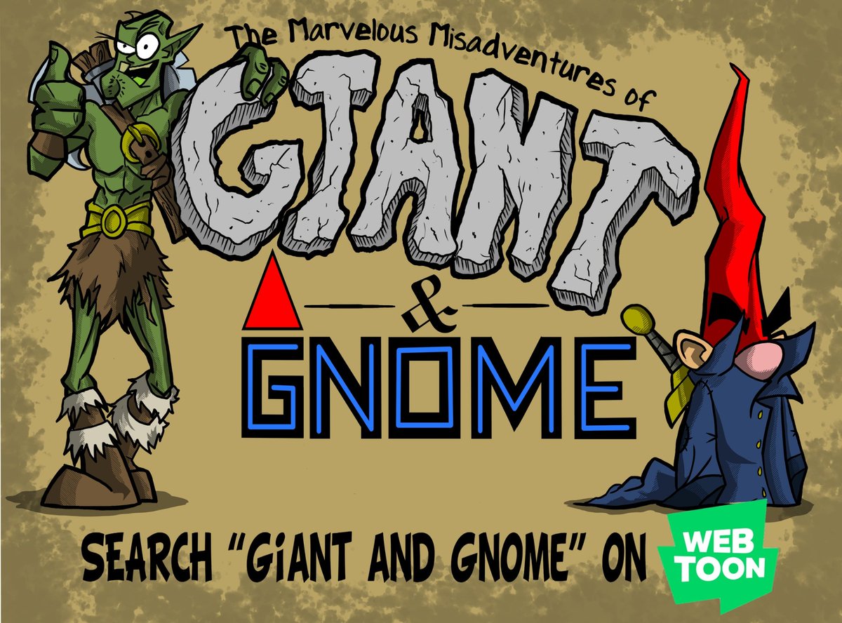 Did you know I have my own Webtoon Comic? THE MARVELOUS MISADVENTURES OF GIANT AND GNOME! Click the Link! and dive into an adventure of fantasy and comedy  you'll not forget #webtoon #webcomic #comicstrip #fantasy #comedy #fantasycomic #indiecomic 
webtoons.com/en/canvas/the-…