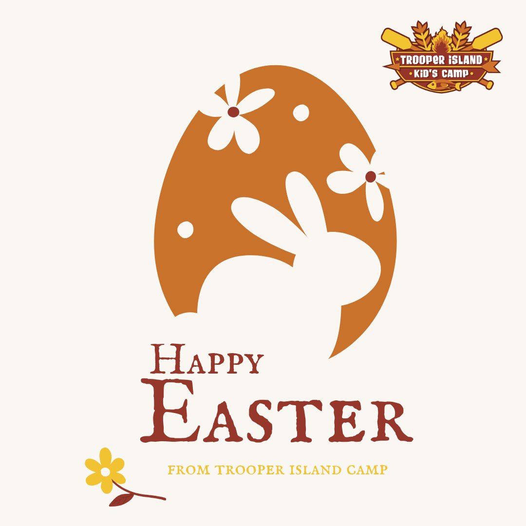 🐣Happy Easter from Trooper Island Camp!
As we celebrate this season of renewal and hope, we’re sending warm wishes to our campers, families, and supporters. We’re looking forward to another summer of fun! Until then, stay safe and enjoy a joyful Easter!💛#TrooperIslandCamp
