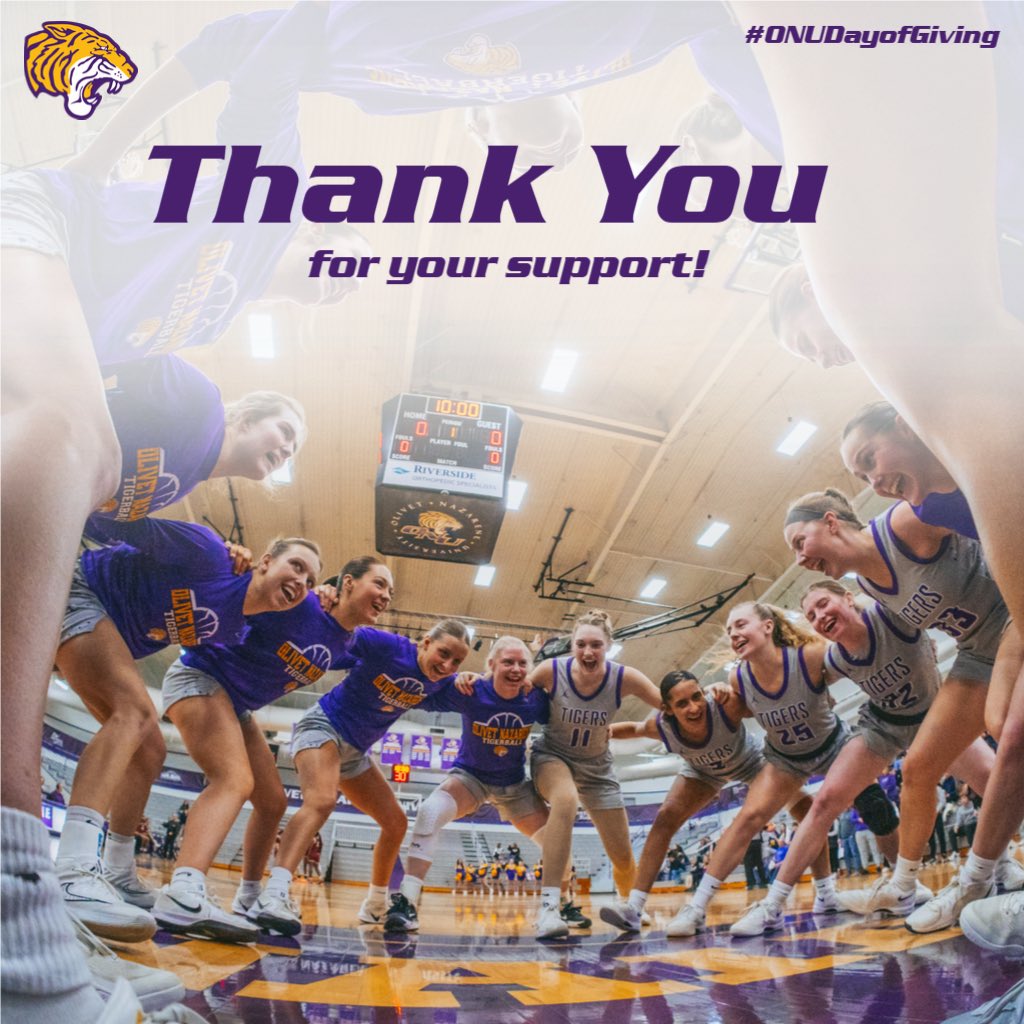All in. All together.

Thank you, Tigerball fans!!! Because of your support, we were able to exceed our goal by 30%!!! We wouldn’t be able to do what we do without your generosity! Thank you!! #ONUDayofGiving