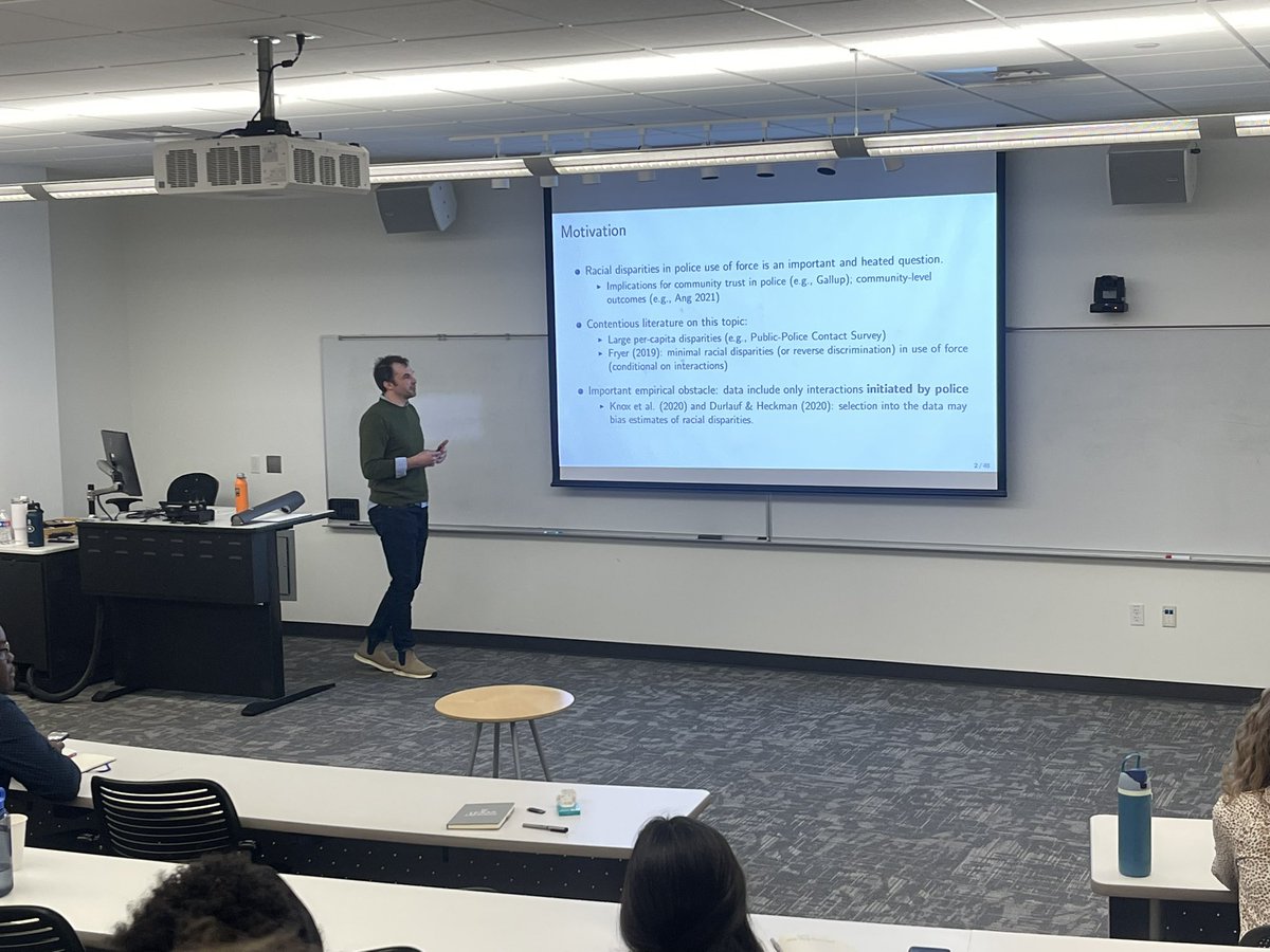 Jamein P. Cunningham (@drjpcunningham) on Twitter photo Steve Mello presenting on Racial Disparities in Police Use of Force #TxECW2025 <a href="/mellosteve2/">Steve Mello</a> <a href="/DartmouthEcon/">DartmouthEcon</a> <a href="/TheLBJSchool/">The LBJ School</a> Steve Mello presenting on Racial Disparities in Police Use of Force #TxECW2025 <a href="/mellosteve2/">Steve Mello</a> <a href="/DartmouthEcon/">DartmouthEcon</a> <a href="/TheLBJSchool/">The LBJ School</a>