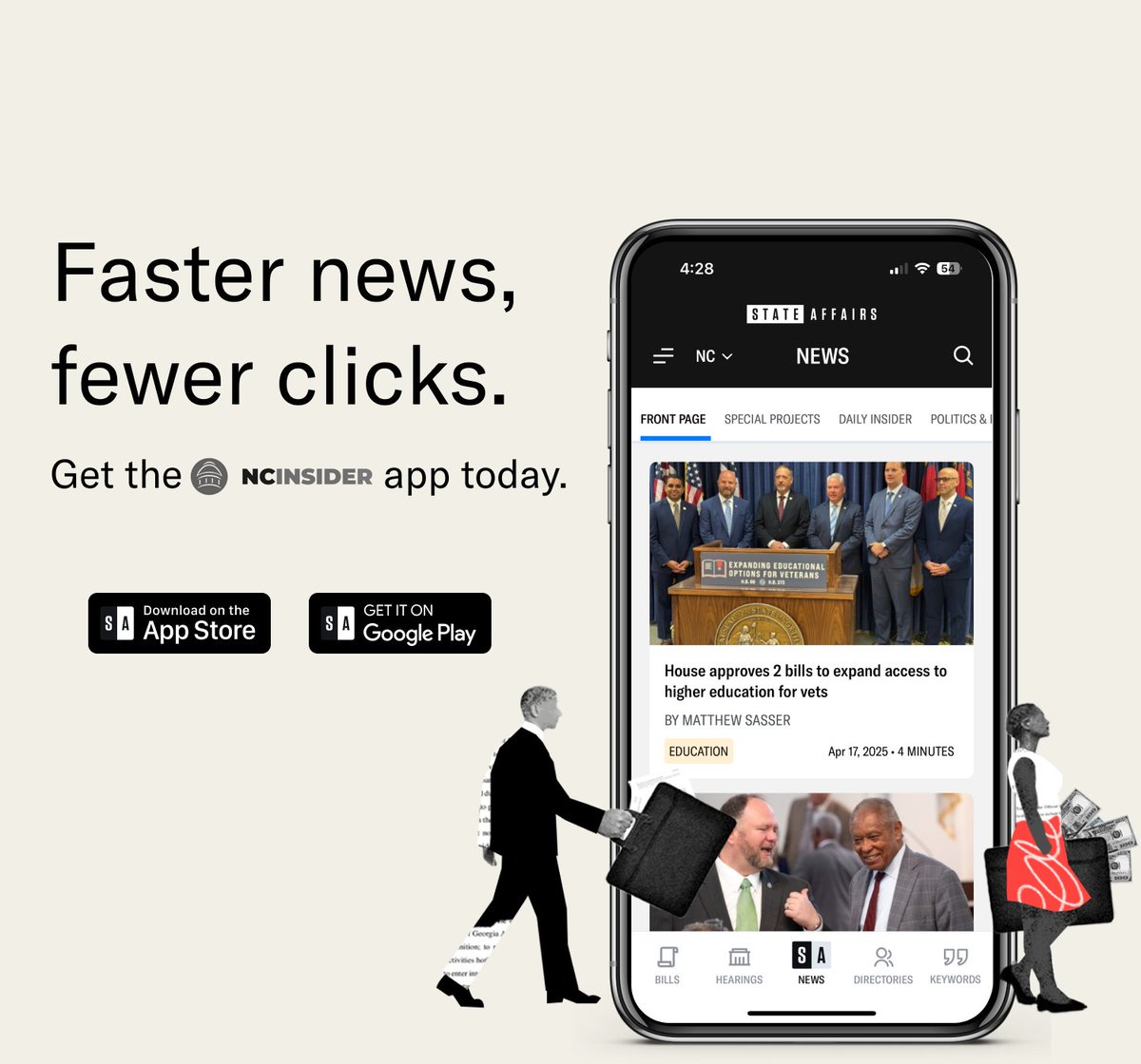 🚨 Two bills supporting military &amp; veteran access to higher education just passed in the House! Stay updated with this and more NC Insider news on the app!

📲 Download the app now:
iPhone: apple.co/40iezDn
Android: bit.ly/3nMqMMl

pro.stateaffairs.com/nc/education/m…