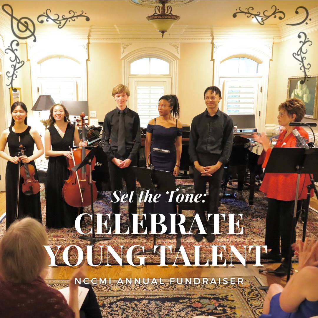 🎶 Celebrate youth creativity on Sun, 4/27 @ 5PM!
Email nccmi.office for your personal invitation!✨
Support scholarships + the next generation of artists!

#RaleighEvents #ArtsFundraiser #InvestInYouth #SupportTheArts