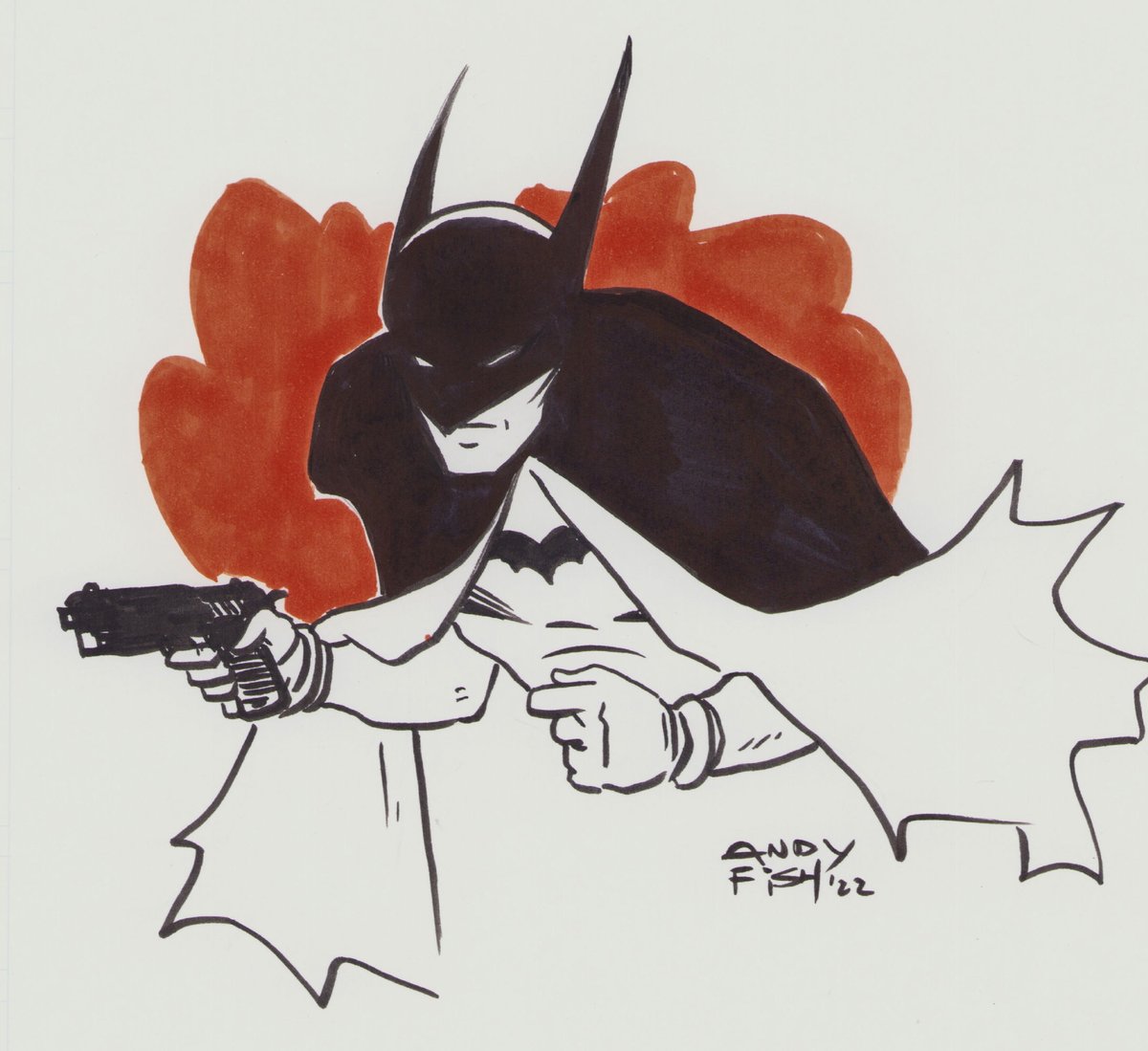 iamluke85's tweet photo. #batman artwork by #andyfish https://t.co/oFAIzDRzVe