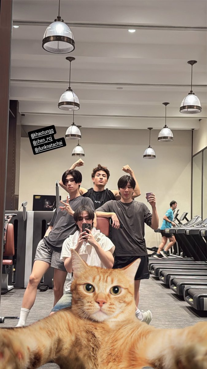 Cha_DNJA's tweet photo. ชุดเข้า gym แก๊งค์แมวเค้าน่ารักจังอ่ะ
#JoongDunk #FirstKhaoting https://t.co/UvzU11YFas