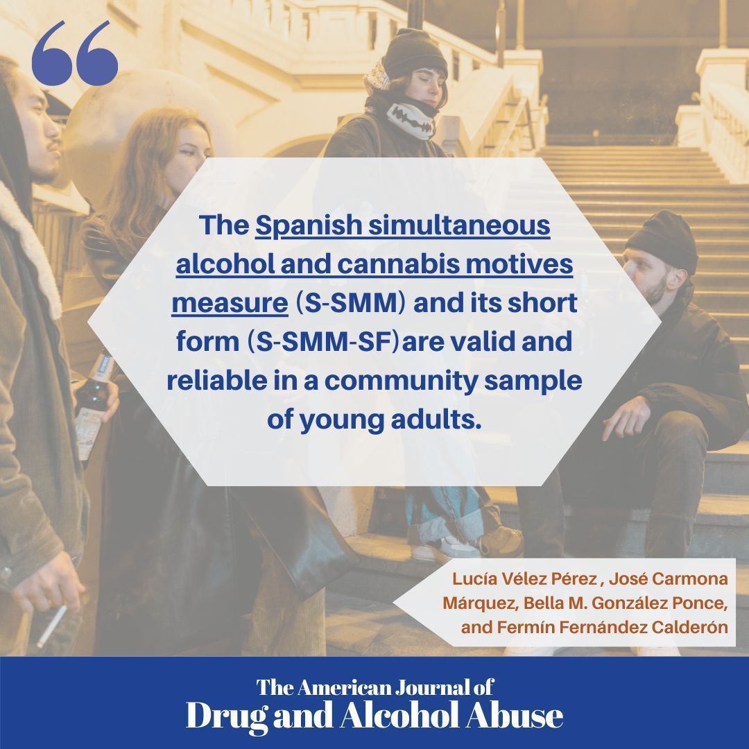 A Spanish version of the Simultaneous Alcohol and Cannabis (SAC) Motives Measure and its short form are now available! Validated in young adults, this translated scale is a step forward in understanding &amp; addressing SAC use harms across diverse samples. tandfonline.com/doi/full/10.10…