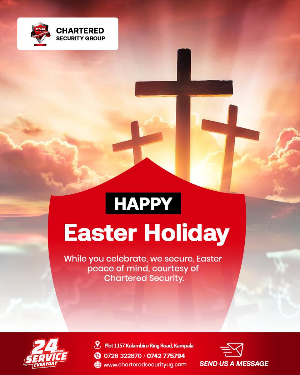 charteredSecGrp's tweet photo. Enjoy your #EasterCelebrations, knowing your security is our priority. π‘οΈ #CharteredSecurity provides peace of mind this holiday with our round-the-clock service.
Contact us for any security needs!
Call 0726 322870 / 0742775794 https://t.co/1l5O1FTKII
#SecurityServices https://t.co/5aEutaVEy9
