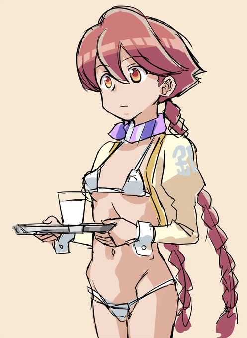 ラフ
とりあえず、制作関係ちょっと進めた後に仕上げるかも…。(作業進めず延々とマイクロビキニイラストを描いてしまうため)
ちなみにこの感じの頭のハイライトってオフィシャルだとついてないんだけど、なんか一枚絵だと無いとさみしいので付けてる…。 