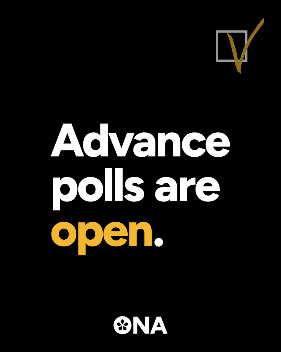 Ontario Nurses' Association (@ontarionurses) on Twitter photo Advance voting for the federal election is open from 9 a.m. to 9 p.m. from today until Monday! Cast your ballot early if you’ll be working a shift or unsure if you’ll have time on election day. To find out more, visit elections.ca.
#NursesVote #CDNpoli #elxn45 Advance voting for the federal election is open from 9 a.m. to 9 p.m. from today until Monday! Cast your ballot early if you’ll be working a shift or unsure if you’ll have time on election day. To find out more, visit elections.ca.
#NursesVote #CDNpoli #elxn45