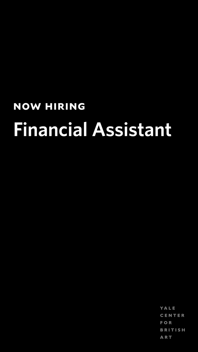 YaleBritishArt (@yalebritishart) on Twitter photo We are #hiring!
FINANCIAL ASSISTANT
Learn more and apply: bit.ly/3Y3qfts
<a href="/Yale/">Yale University</a> #WorkatYale We are #hiring!
FINANCIAL ASSISTANT
Learn more and apply: bit.ly/3Y3qfts
<a href="/Yale/">Yale University</a> #WorkatYale