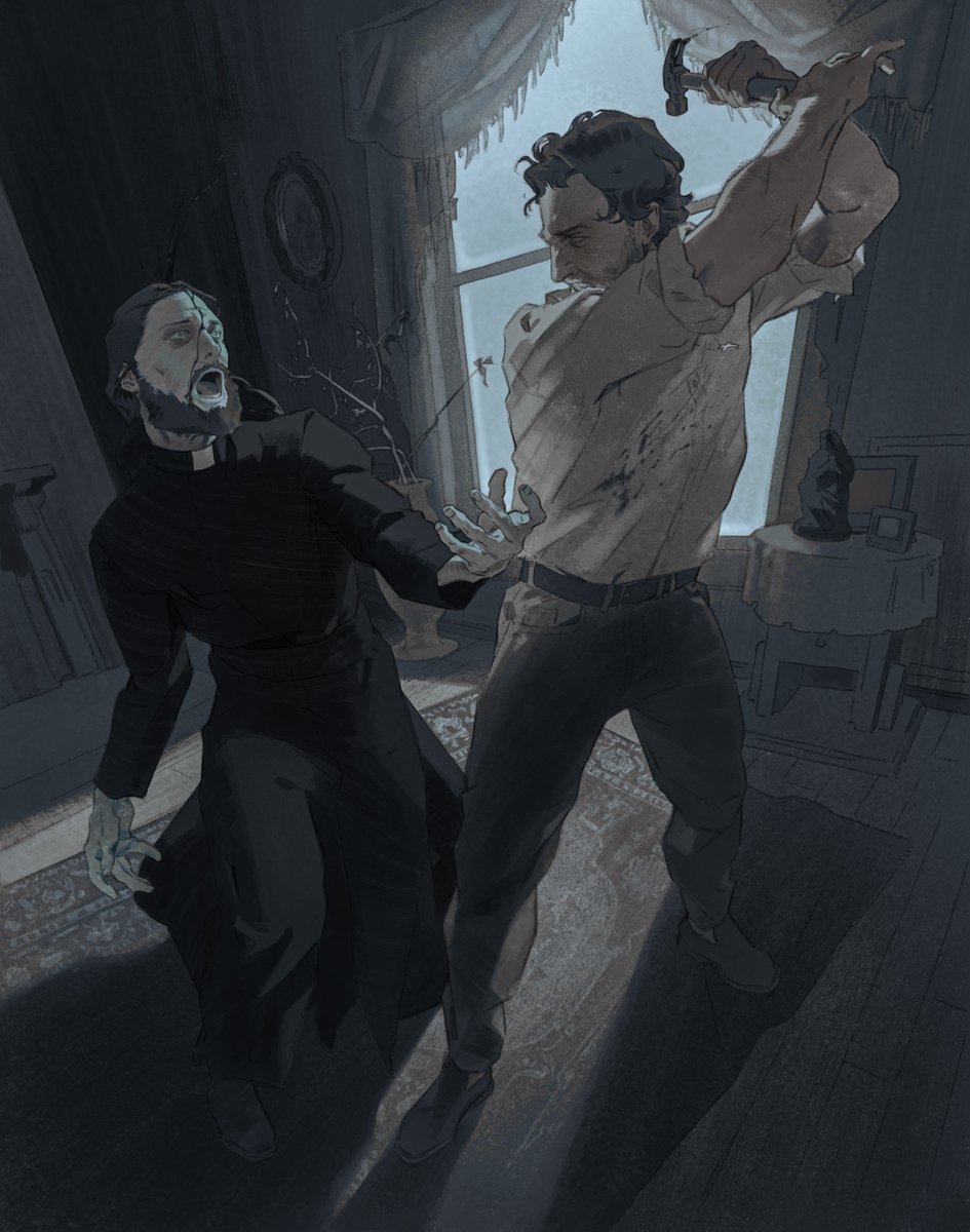oak_andr's tweet image. 'You wanted to be flesh? Well, you are flesh and now you’ll know what happens when flesh dies.'
-Michael & Lasher in Lasher (1993) by Anne Rice
Gift for effyrosemary on tumblr