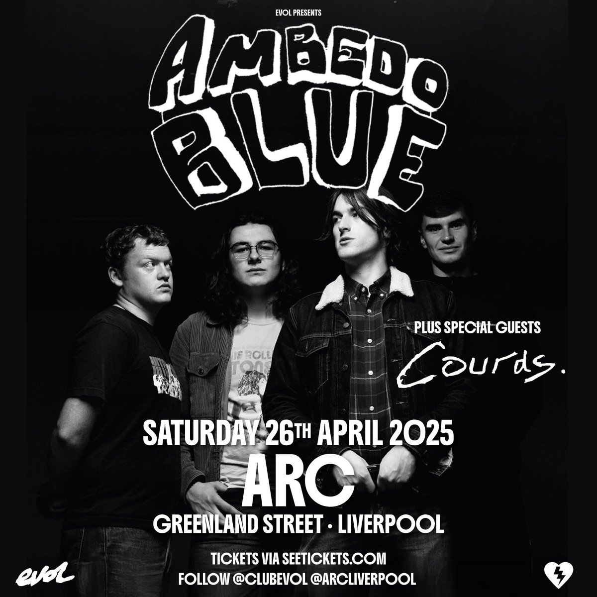 EVOL (@clubevol) on Twitter photo APRIL 26TH: The homies <a href="/Ambedo_Blue/">Ambedo Blue</a> playing a bunch of boss new songs in a fresh venue ARC <a href="/CampandFurnace/">Camp and Furnace</a> with special guests Courds.
Get your tickets NOW!
seetickets.com/event/ambedo-b… APRIL 26TH: The homies <a href="/Ambedo_Blue/">Ambedo Blue</a> playing a bunch of boss new songs in a fresh venue ARC <a href="/CampandFurnace/">Camp and Furnace</a> with special guests Courds.
Get your tickets NOW!
seetickets.com/event/ambedo-b…