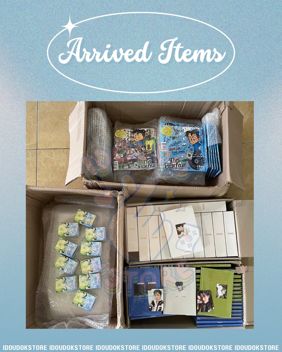 idoudokstore's tweet photo. ARRIVED BATCH2 NCT MARK FIRSTFRUIT

Album yg tiba baru cukup untuk po 1&amp;sebagian PO 2 untuk PO 3 PB&amp;Firstjuice masih delay dari SM
Pelunasan sudah di chat admin di tempat kamu order jika belum dapet pelunasan artinya album kamu terkena delay. Thank u for shopping with us 🫶🏻 https://t.co/zuSD4Zuxni