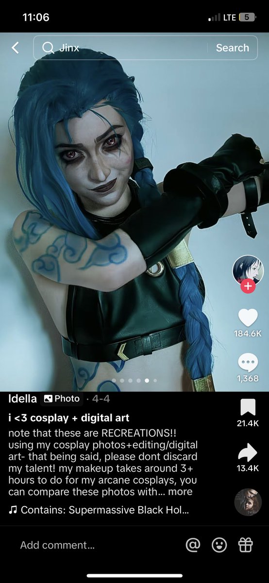 araba_xxt's tweet photo. There’s this Jinx cosplayer that shocks me everytime I see her . She even has the animation movements on lock https://t.co/dtondL8HsY