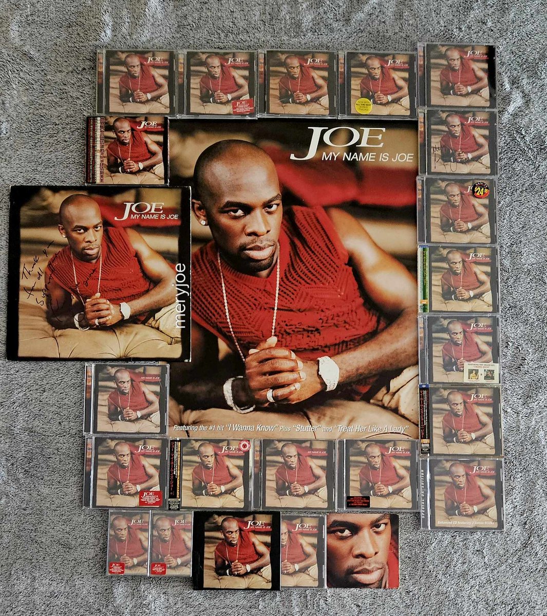 b2fly2000's tweet photo. @soulrnbcom ✨Happy 25th Anniversary · #MyNameIsJoe✨
So hard to choose just 2 songs of this amazing album! But if I had to really only pick 2 I would go with:
❤️ Get Crunk Tonight
🤎 TGIFY (Make It Last Remix)
@JoeThomas4real
(pics from my #JoeMusicCollection) 🥰😍
#MNIJ25 #Joe https://t.co/CNG6reNPNN