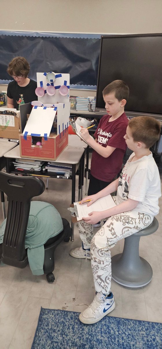 sreason329's tweet photo. Market Research time! In order to plan the pricing and rewards for our Cardboard carnival, students are gathering data by playing each other's games! We will analyze, graph, and make decisions next week! @EWA_MCS https://t.co/RavLA7Qxmu