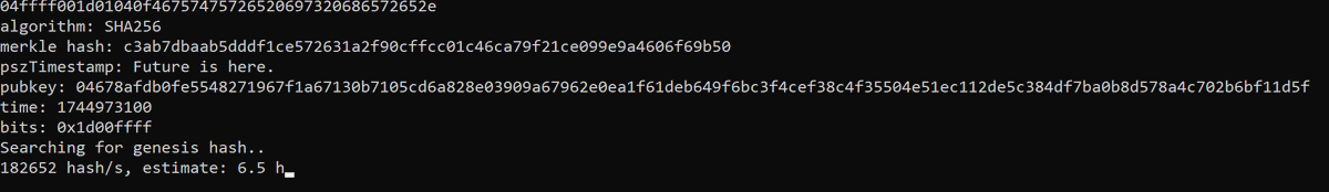 OfficialFTR's tweet photo. 🚀 After hours of grinding code and tweaking, $FTR’s genesis block is officially mining.

This is the heart of the chain — the foundation of it all.

Next: plug it in, test wallets, mine the first blocks.
Mainnet getting closer!
just waiting on that first block.
#FTR #Crypto #BTC https://t.co/gJGFpFUNBA