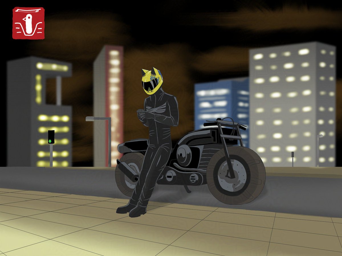 hawkbird_'s tweet photo. Break time (with Celty from Durarara!!)

#art #painting #digitalart #fantasyart #landscapeart #characterart #durarara #celty #celtysturluson #fanart https://t.co/WV6pIipXjS