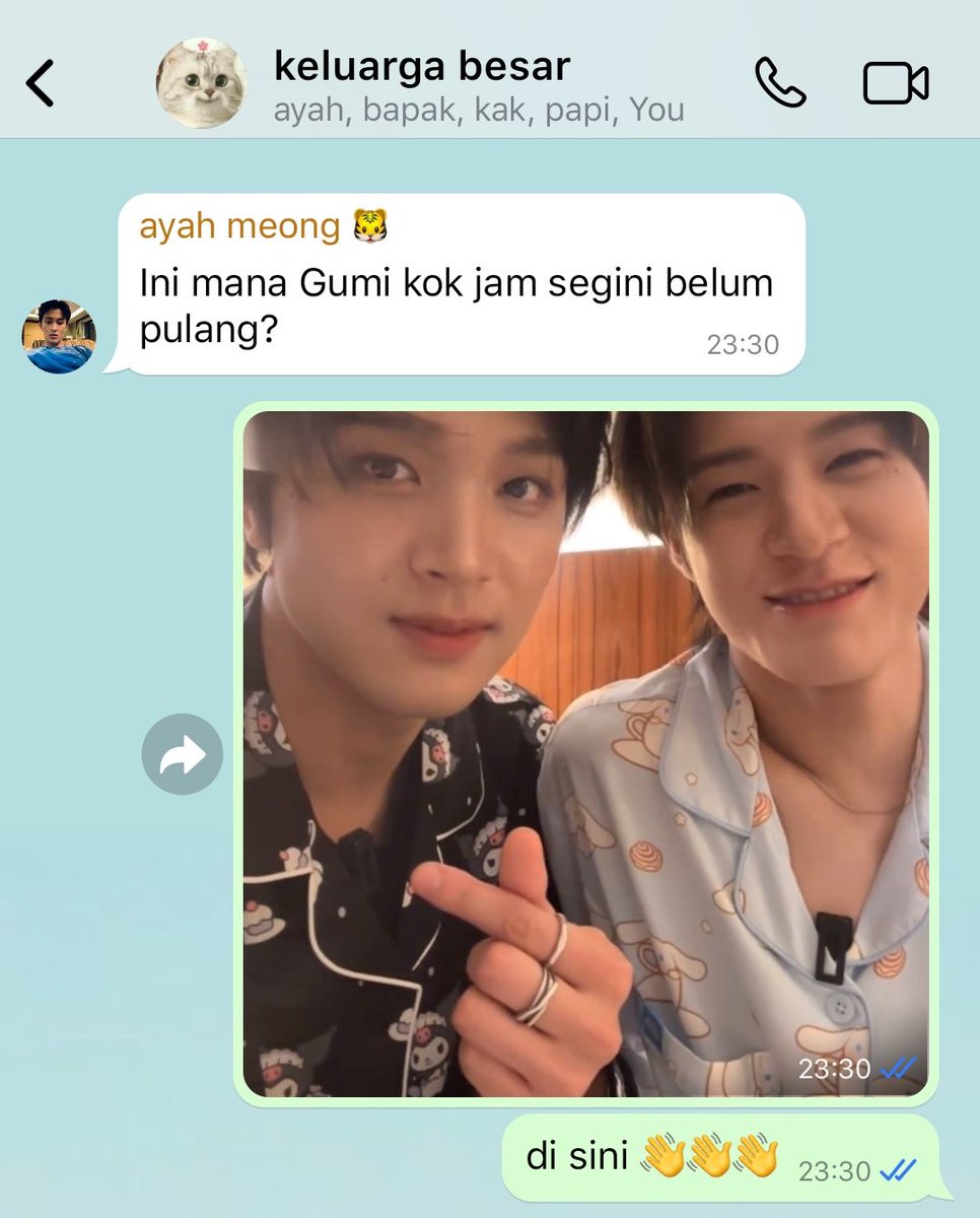 nanasnry's tweet image. ❓ link
ini marpin nungguin gumichan pulang🤭🤭🤭
💬 wkwkkwkw VALID 😭😭😭 gini lah kira-kira #tellonym tellonym.me/nanasdump/answ…