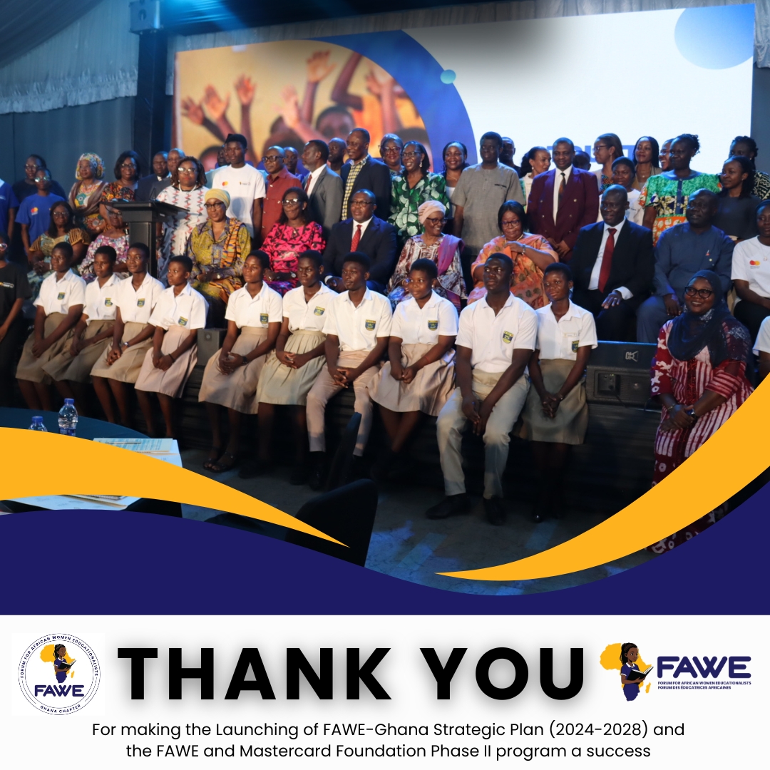 Congrats to FAWE Ghana! 🎉
A powerful launch of the FAWE Ghana Strategic Plan (2024–2028) and the FAWE/Mastercard Foundation Phase II Program.
<a href="/MastercardFdn/">Mastercard Foundation</a> 
#FAWE #FAWEGhana #Educate2Elevate