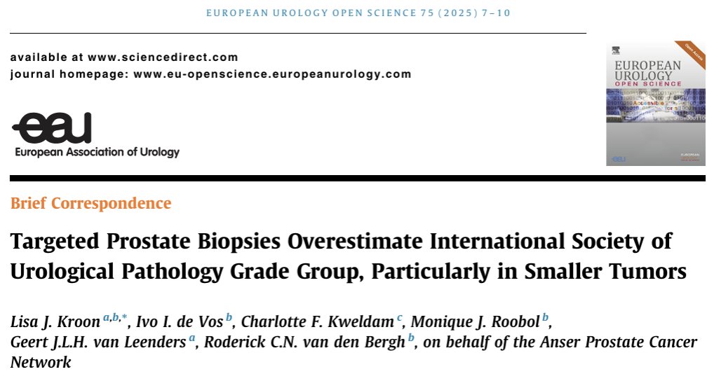 Roderick van den Bergh (@roodvdb) on Twitter photo Targeted prostate biopsy may overestimate ISUP GG when compared to systematic biopsy, but this mainly occurs in smaller lesions. sciencedirect.com/science/articl…
<a href="/EAU_YAUProstate/">EAU YAU Prostate Cancer Working Group</a> <a href="/Uroweb/">European Association of Urology (EAU)</a> Targeted prostate biopsy may overestimate ISUP GG when compared to systematic biopsy, but this mainly occurs in smaller lesions. sciencedirect.com/science/articl…
<a href="/EAU_YAUProstate/">EAU YAU Prostate Cancer Working Group</a> <a href="/Uroweb/">European Association of Urology (EAU)</a>