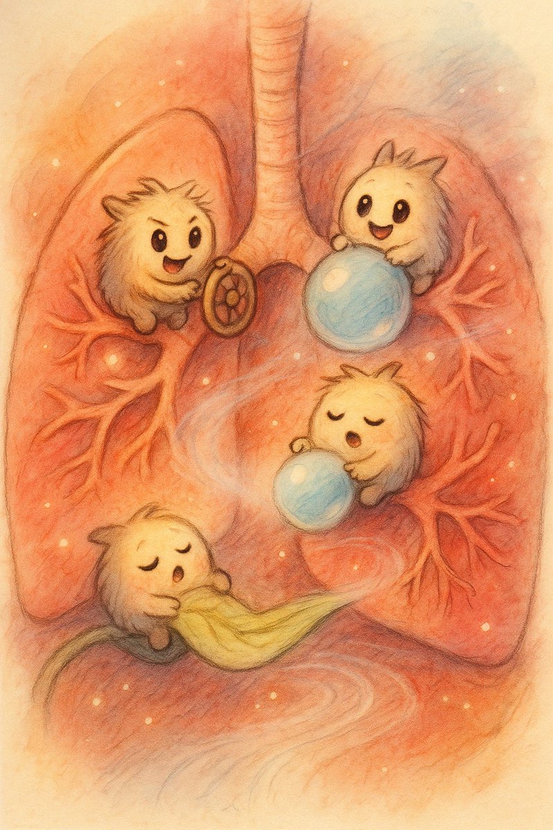 artivision2611's tweet photo. 🫁💨 How do we breathe?
Tiny Vibbies open airways, ride oxygen bubbles, and wave goodbye to used air.
Breathing is teamwork – inside your chest! 🐾💙
#vibbies #howstuffworks #sketchyexplains #kidslearn https://t.co/HuviTDwieY