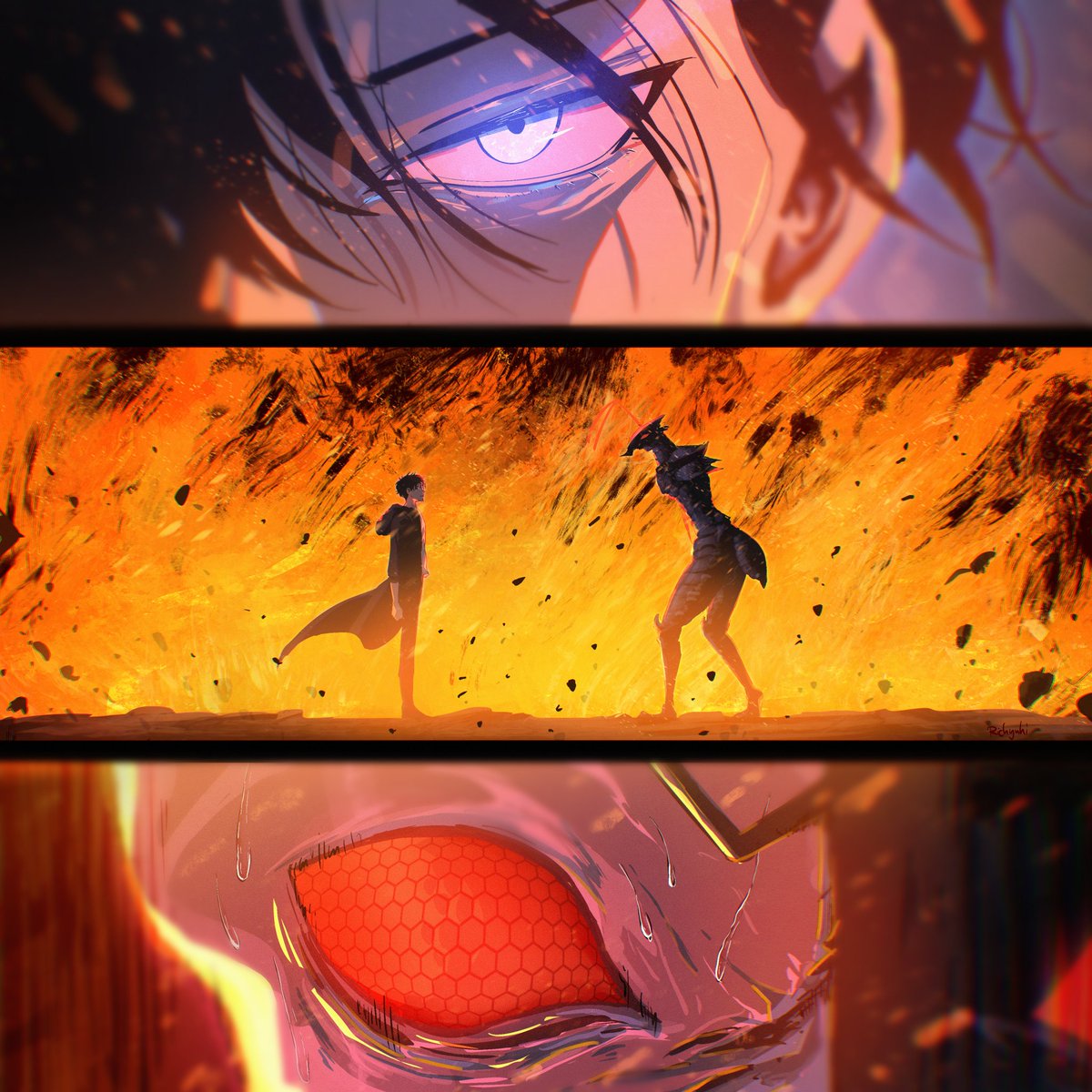 SoloLevelUpdate's tweet photo. Jinwoo vs Beru 🔥

(Credit: @RichyukiYuki) https://t.co/by8gU5GcC2