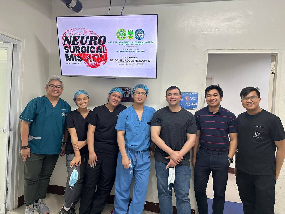 jeroldjusto's tweet photo. Just wrapped up a 3-day neurosurgical mission at JB Lingad Hospital in Pampanga—supporting complex cases like skull base tumors and pituitary disorders. Grateful to work with TMC colleagues and Dr. Daniel Feldbaum of MedStar Georgetown. https://t.co/84X3JPYJsc