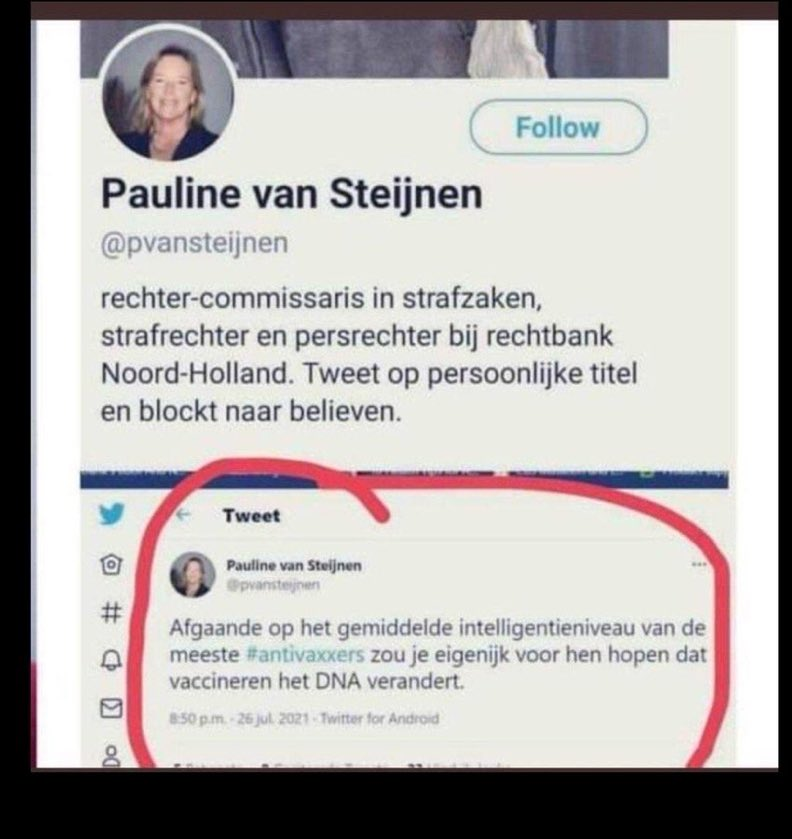 Ik prijs me erg gelukkig dat ik niet zo intelligent ben als Pauline van Steijnen...

Al vraag ik me af of het 'Dunning-Kruger' effect meer op haar van toepassing is of meer op mij.