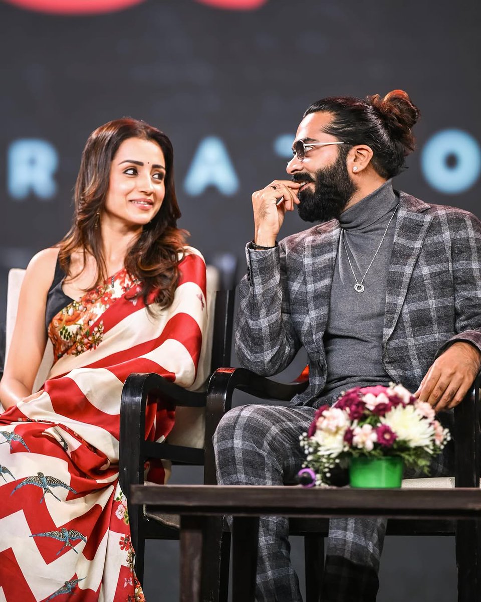 abi_trish's tweet photo. Few pics of Karthick &amp; Jessie from thuglife event 

@SilambarasanTR_ @trishtrashers 
#Trisha #TrishaKrishnan #Southqueen https://t.co/vbTnlipZIX