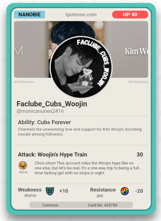 monicanunes2416's tweet photo. I loved the description! Cubs forever 🐻 Woojin I love you forever 💙
#kimwoojin #cubsforever #kimwoojin_cubswillwait https://t.co/C33ni6tfXI