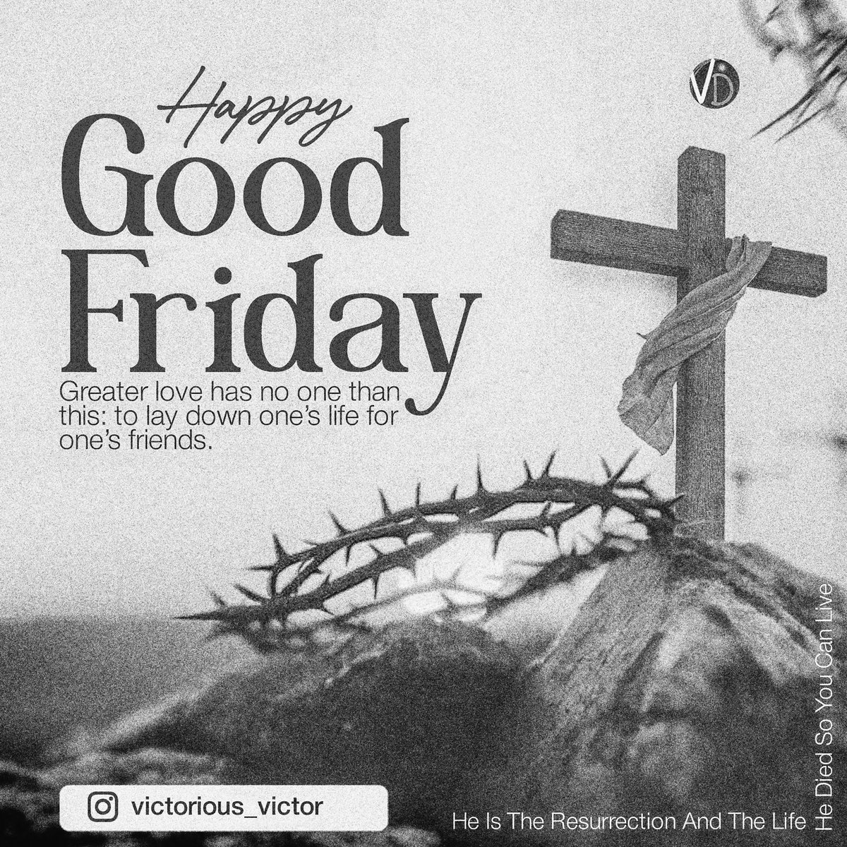 TheDesignerVik's tweet photo. It is finished. Love hung on the cross so we could stand forgiven. Today we remember the price He paid for our salvation.
‘But He was wounded for our transgressions, He was bruised for our iniquities… and by His stripes we are healed.’ – Isaiah 53:5
#GoodFriday #HeDiedForUs https://t.co/Irz2Av0ui1