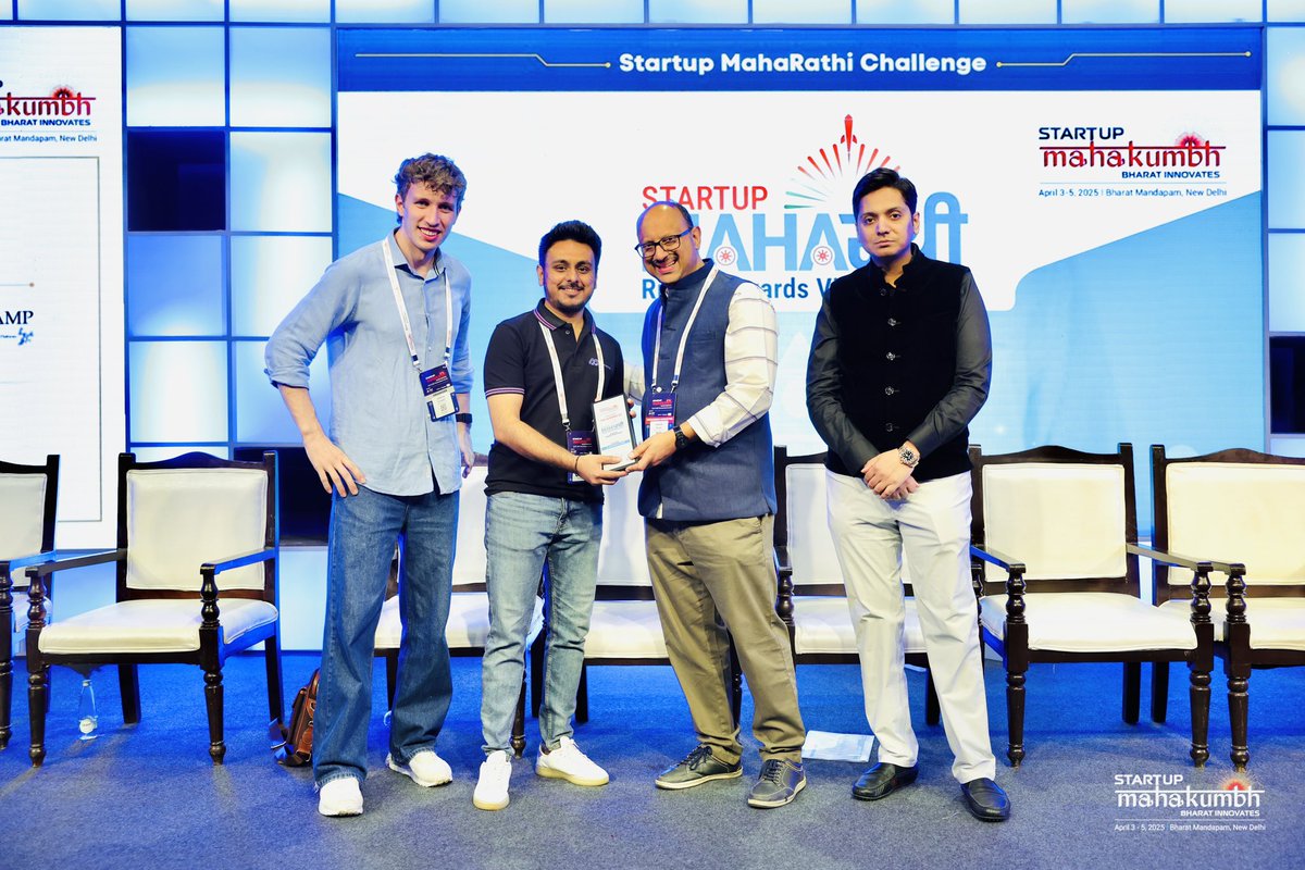bugmetrics's tweet photo. We’re thrilled to share that Bugmetrics won the Startup Maharathi Challenge 2025 under AI, Deep Tech &amp; Cybersecurity at #StartupMahakumbh! 🎉 Grateful for the recognition &amp; inspired by the energy of India’s startup ecosystem. Onwards! 🚀 #startup #cybersecurity https://t.co/9w6VkbuzrV