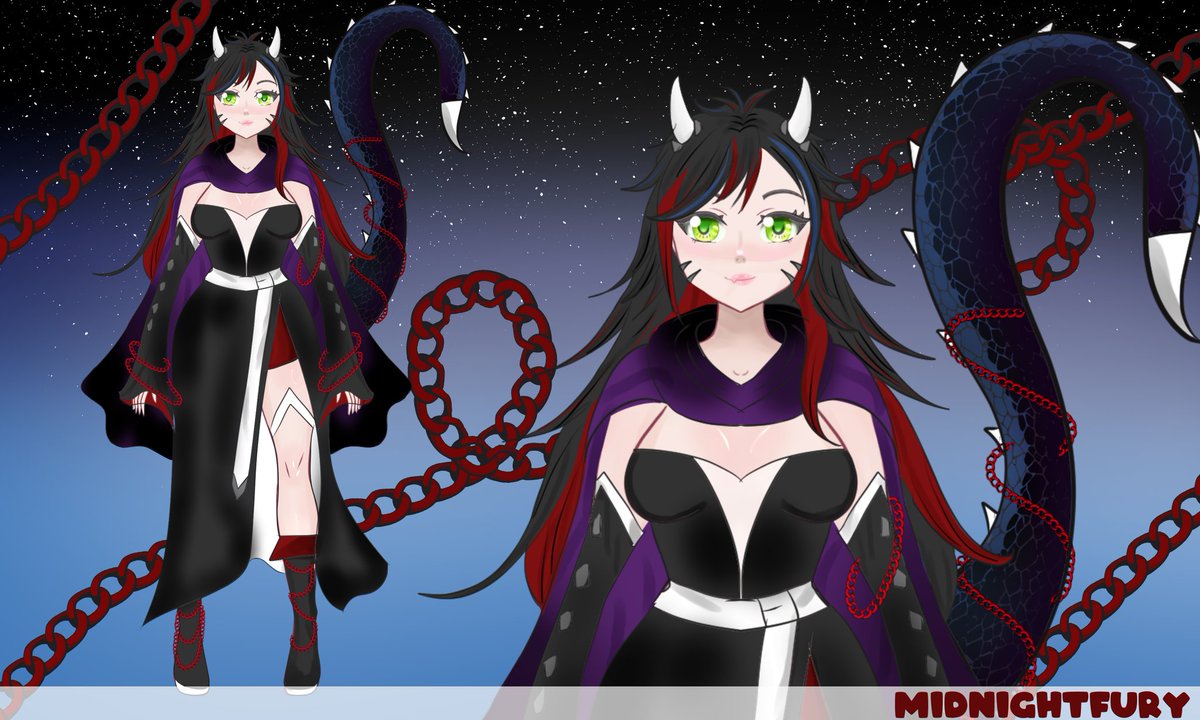MidnightFury94's tweet image. Hi there. You can call me Astra. I'm your local tavern owner. Don't be fooled by my appearance, I'm a real dragon after all. I just have a more human disguise to fit in.
Come and order something or come to hang out. I've got plenty of stories from my adventuring days after all.