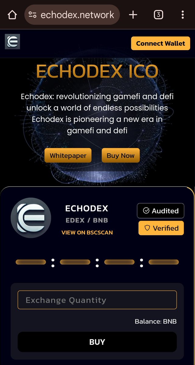 🎙️ Excited to annouce

🔥Launch of #Echodex V.20 website &amp; native Defi swap interface

👉🏼Visit echodex.network
👉🏼Swapping Begin 4th of May 2025

🔥Get ready🚀

👉🏼Buy $EDEX at presale by sending BNB, Base or Eth directly to

0x5233F7216082d286Fa9caa39d603CC45118AC25c