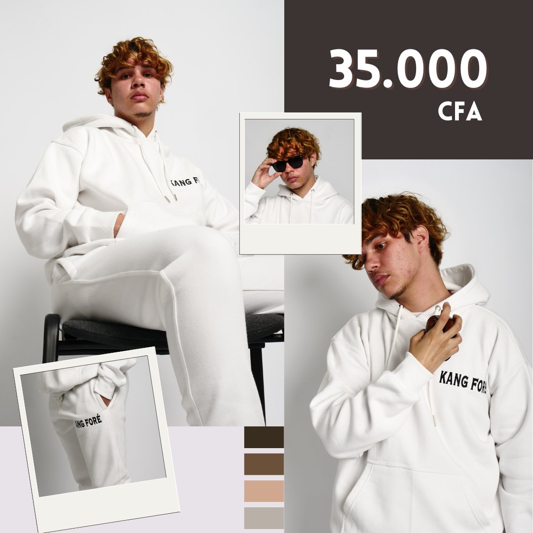 kangfore_sn's tweet photo. Simplicité. Confort. Style.

Découvre notre nouvel ensemble Jogging &amp; Hoodie blanc : Parfait pour chiller, sortir ou simplement affirmer ton style avec classe.
💰: 35.000 FCFA
#kangfore #streetwear https://t.co/y9mJCp8HXF