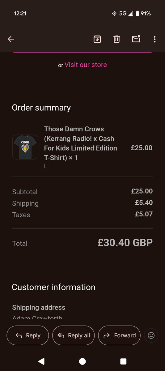 Can't wait to cut the cut the sleeves off of this bad boy! 😂

<a href="/KerrangRadio/">Kerrang! Radio</a> <a href="/ThoseDamnCrows/">Those Damn Crows</a>