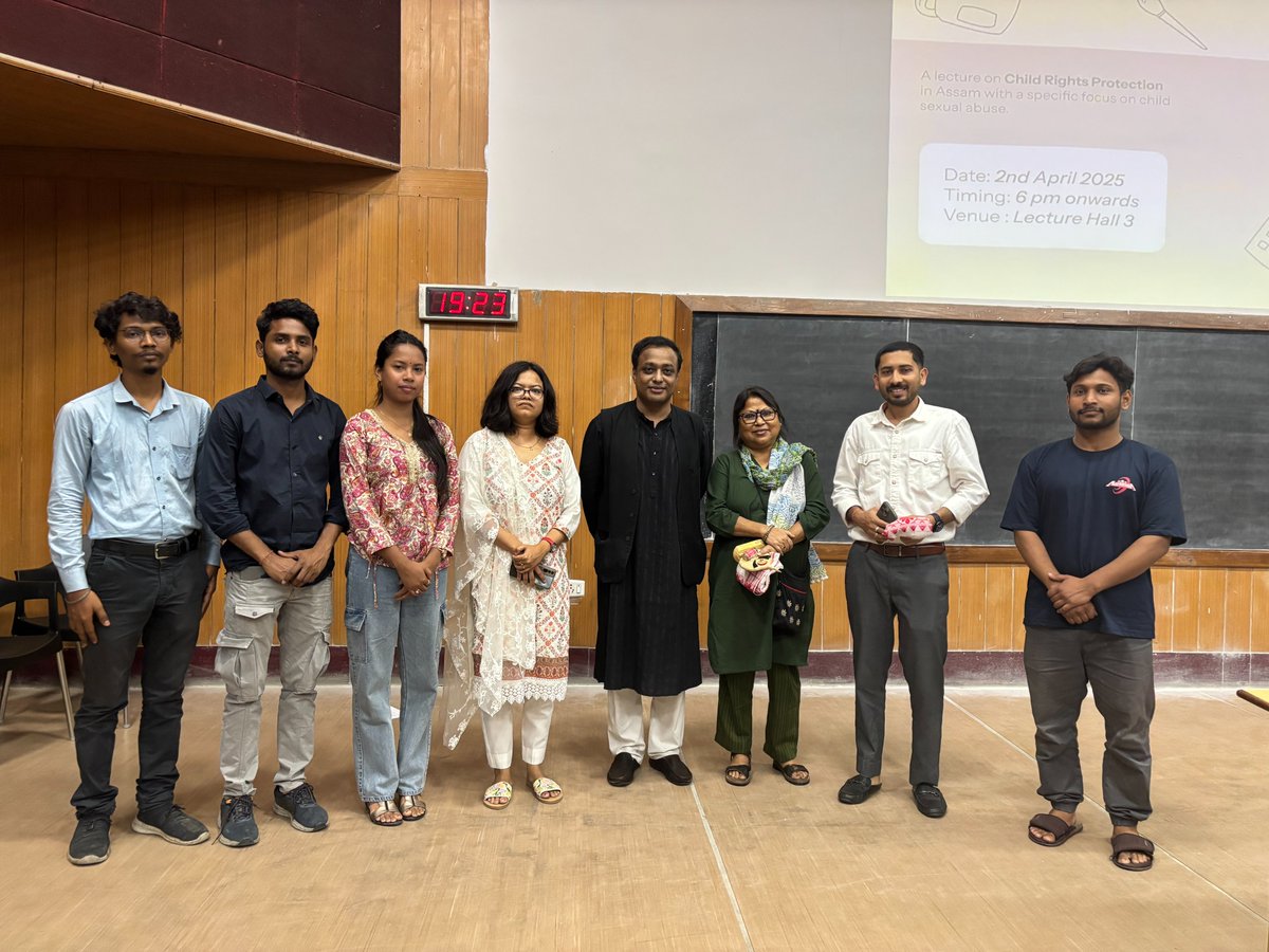 nss_iitg's tweet photo. We were honored to host Miguel Das Queah, founder of UTSAH, for an insightful session on "Child Rights Protection in Assam with a Focus on Child Sexual Abuse" at IITG on April 2.

#ChildRights #NSSIITG #UTSAH #Awareness #Assam https://t.co/QYpmUCVgUl
