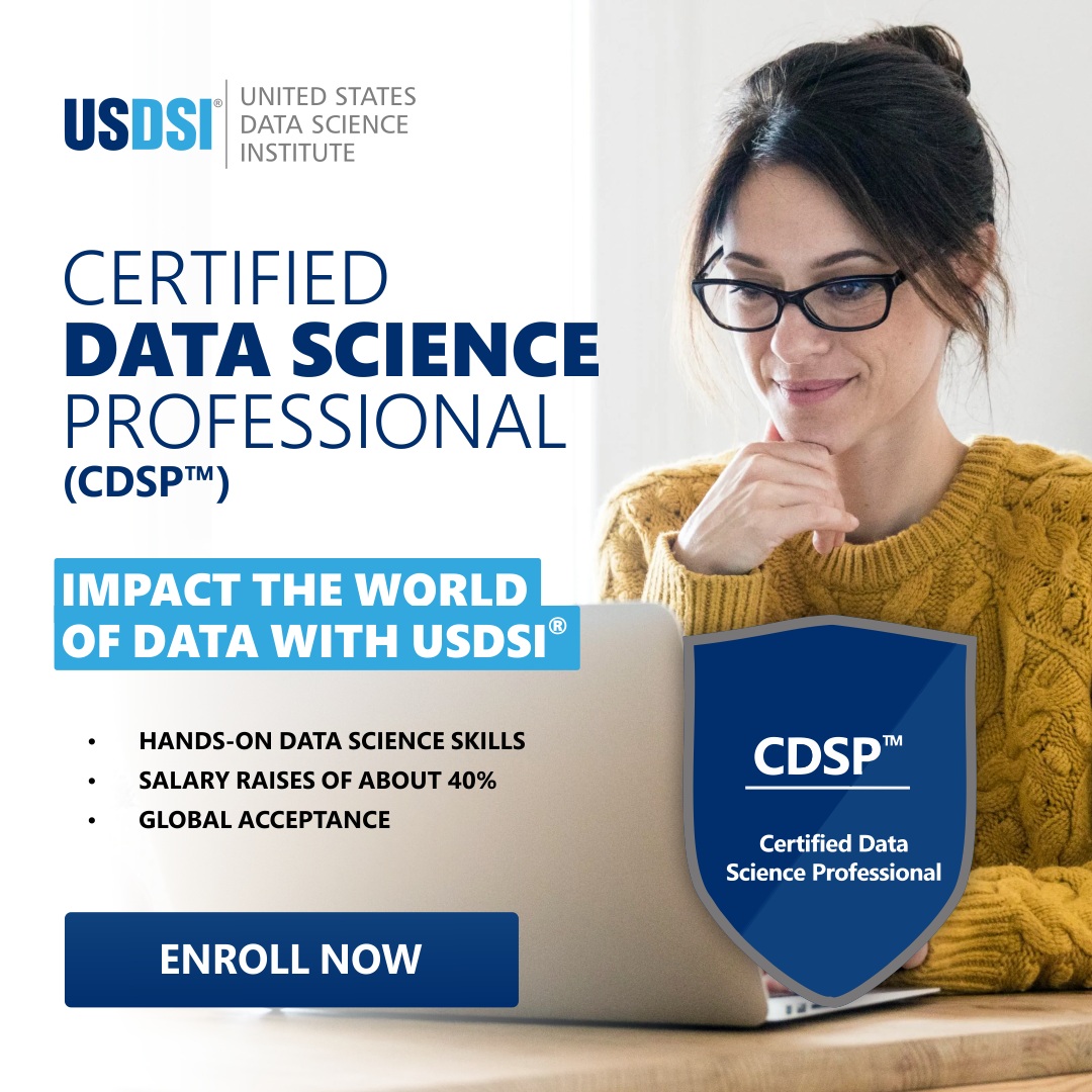 US_DSI's tweet image. Tailored for undergraduates, recent graduates, and early-career professionals, the CDSP™ certification provides a structured pathway into the data science field.
Enroll Now bit.ly/4fcornj
#DataScienceCertifications #USDSI #USDSICertifications #CDSP #CertifiedData