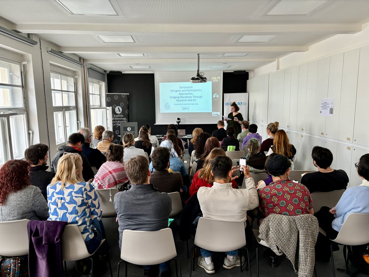 elissberry's tweet photo. Still thinking about the symposium (https://t.co/PCue68wn3e) I co-organised in Prague on #refugees &amp; #participatory approaches. Grateful to everyone who came, shared, helped. Such a pleasure! Thanks to Institute of Ethnology @CzechAcademy, @OSNPraha &amp; @Refugees for the support! https://t.co/4s0HsWHQBy